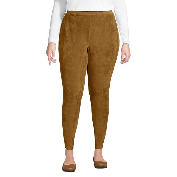 Women's Plus Size High Rise Corduroy Leggings - Picture 2 of 3